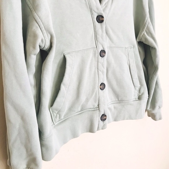 Everlane Sage Green Women's 100% Organic Cotton Cardigan, Medium - Picture 9 of 11